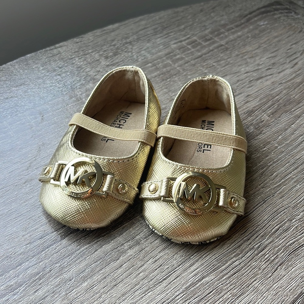 Baby Michael Kors Gold Dress Shoes